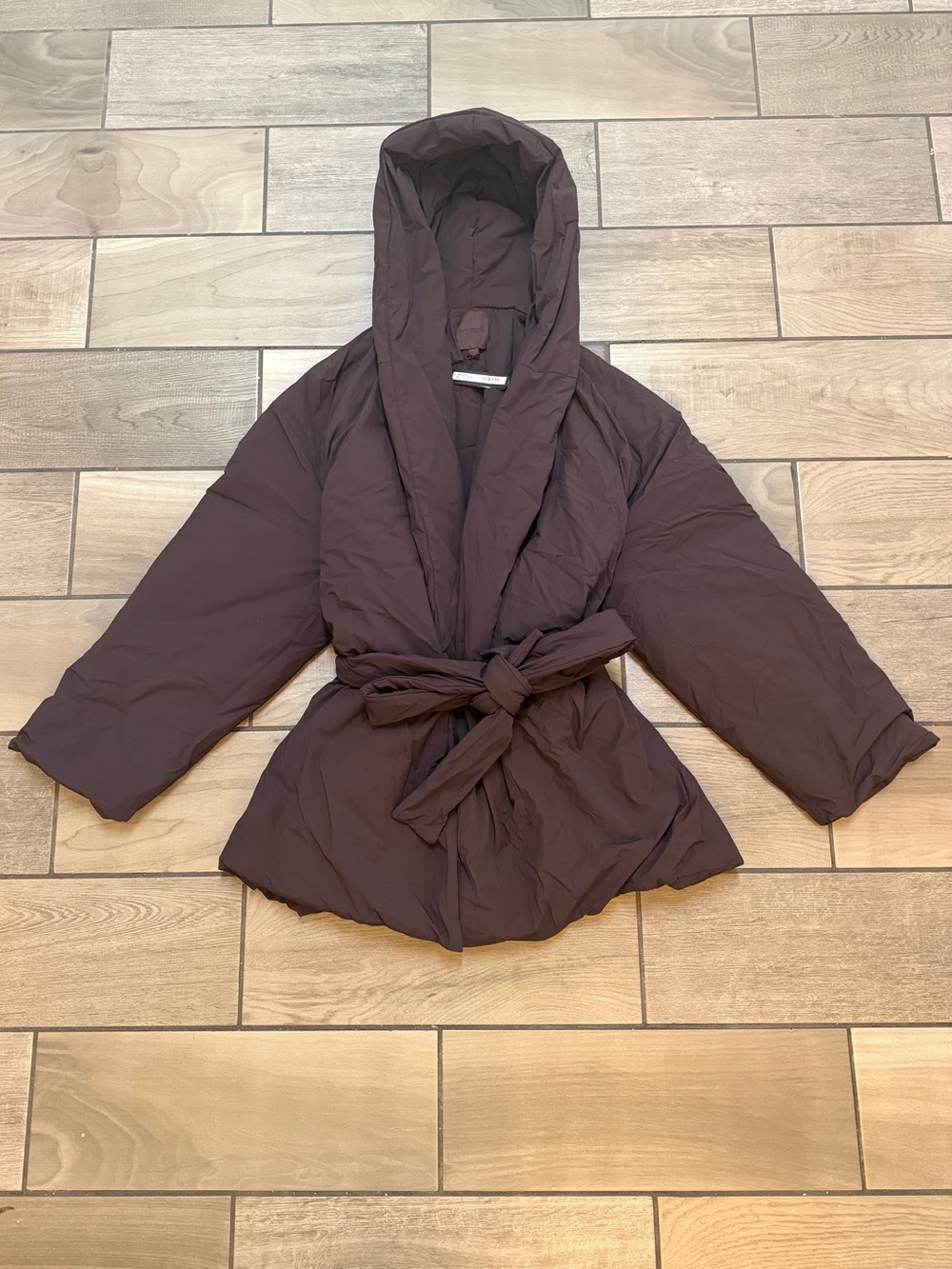 Nike x SKIMS Hooded Wrap Coat Phoenix Brown